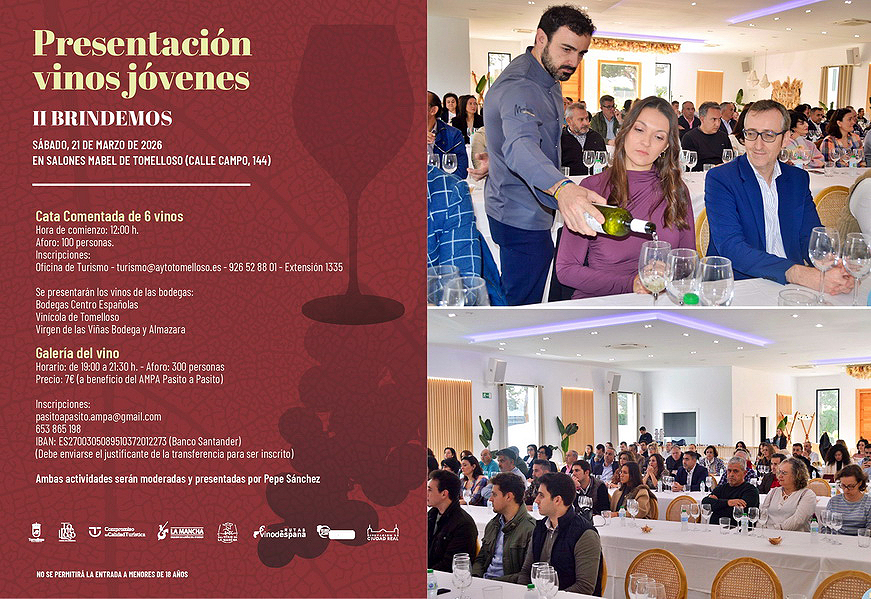 Brindemos 2026 en Tomelloso: Cata y Galería del Vino el 21 de marzo